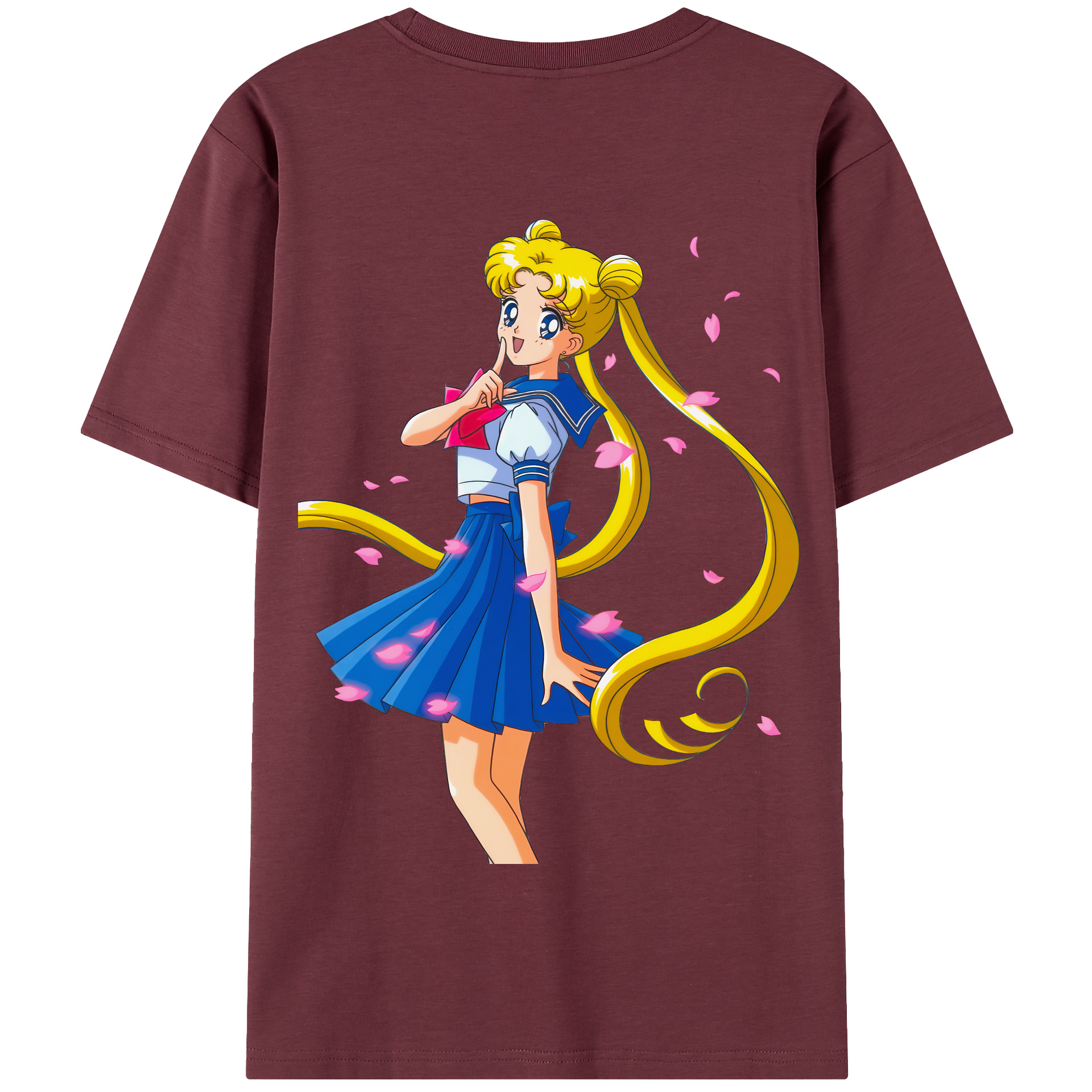 （画像用） 美少女戦士セーラームーン 愛野 美奈子 あいの みなこ Sailor Moon Aino Minako 綿100％半袖Tシャツ（背面プリント）